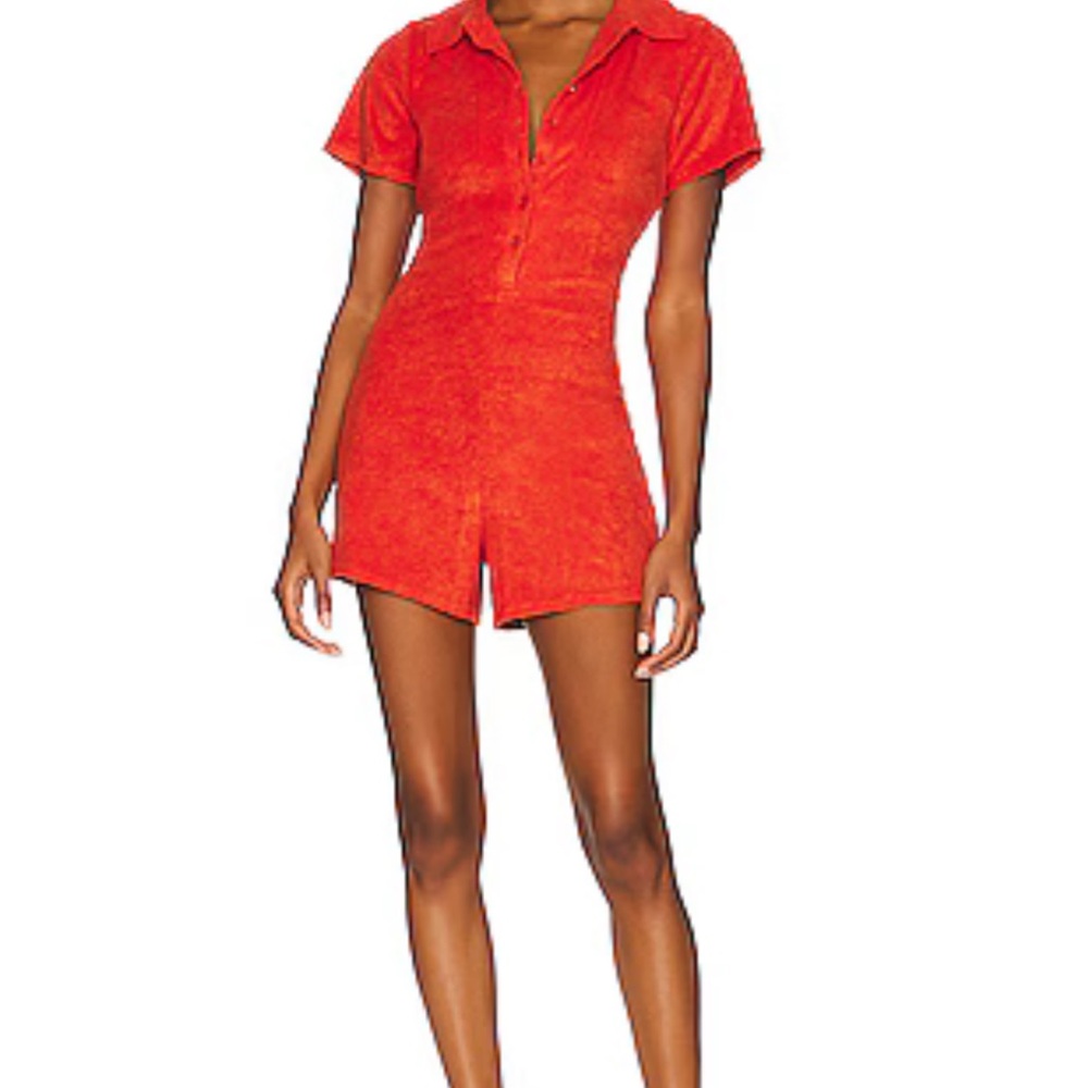 IT'S NOW COOL, BNWT:Terry Playsuit in Red Terry, - Size Small